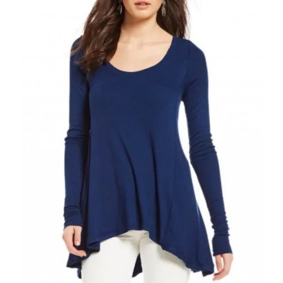 Free People "January" ribbed, tunic Tee - Picture 1 of 3
